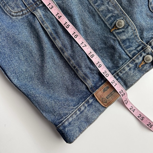 Vintage PS Gitano Jean Jacket Vest 80s Women's Medium Denim Medium Wash - Picture 7 of 7